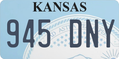 KS license plate 945DNY