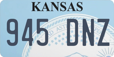KS license plate 945DNZ