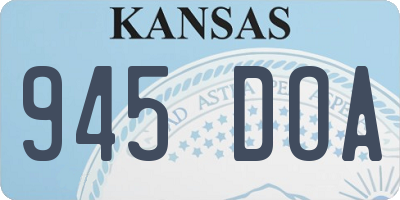KS license plate 945DOA
