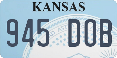 KS license plate 945DOB