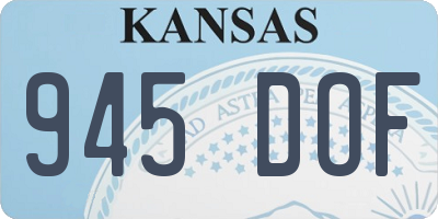 KS license plate 945DOF