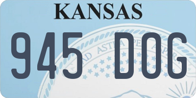 KS license plate 945DOG