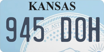 KS license plate 945DOH