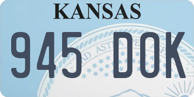 KS license plate 945DOK