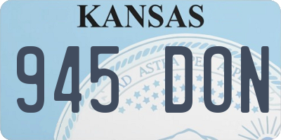 KS license plate 945DON