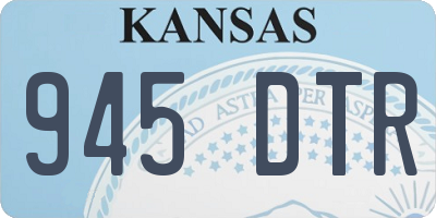 KS license plate 945DTR