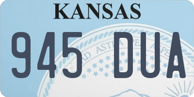 KS license plate 945DUA