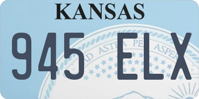 KS license plate 945ELX