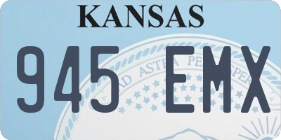 KS license plate 945EMX