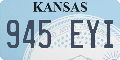 KS license plate 945EYI
