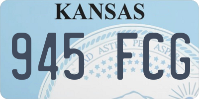 KS license plate 945FCG