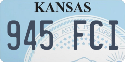 KS license plate 945FCI