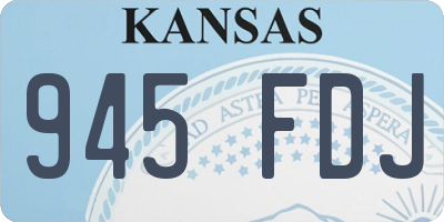 KS license plate 945FDJ