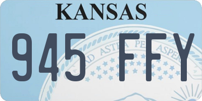 KS license plate 945FFY
