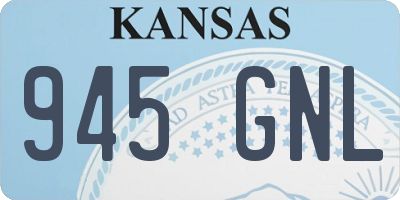 KS license plate 945GNL