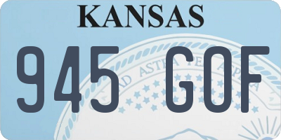 KS license plate 945GOF