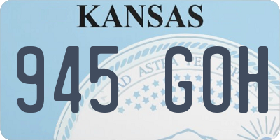 KS license plate 945GOH