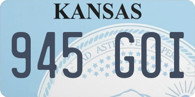 KS license plate 945GOI