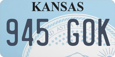 KS license plate 945GOK