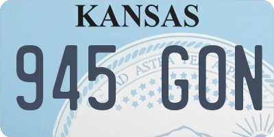 KS license plate 945GON