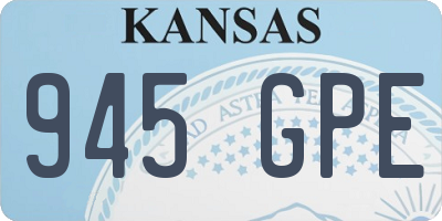 KS license plate 945GPE