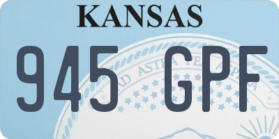 KS license plate 945GPF