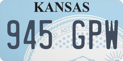 KS license plate 945GPW