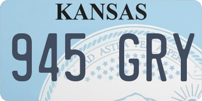 KS license plate 945GRY