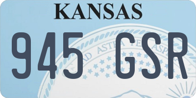 KS license plate 945GSR