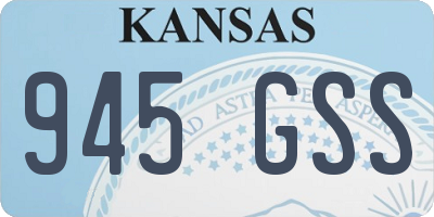 KS license plate 945GSS