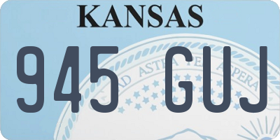 KS license plate 945GUJ