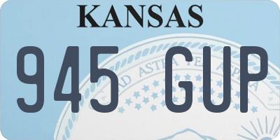 KS license plate 945GUP