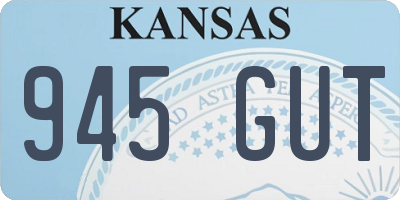 KS license plate 945GUT
