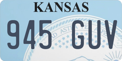KS license plate 945GUV