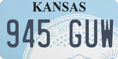 KS license plate 945GUW