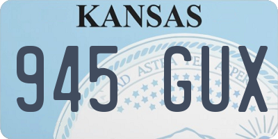KS license plate 945GUX