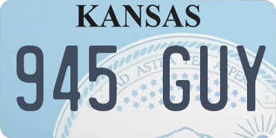 KS license plate 945GUY
