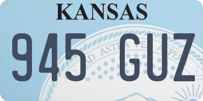 KS license plate 945GUZ