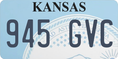 KS license plate 945GVC