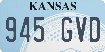 KS license plate 945GVD