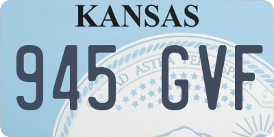 KS license plate 945GVF
