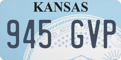 KS license plate 945GVP