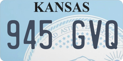 KS license plate 945GVQ