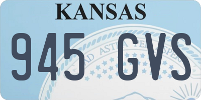 KS license plate 945GVS