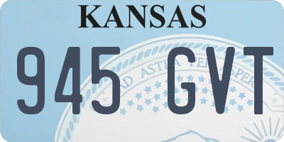 KS license plate 945GVT