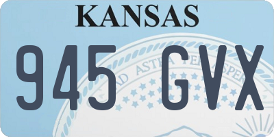 KS license plate 945GVX