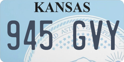 KS license plate 945GVY