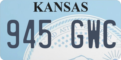 KS license plate 945GWC