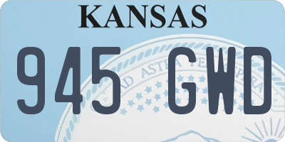 KS license plate 945GWD
