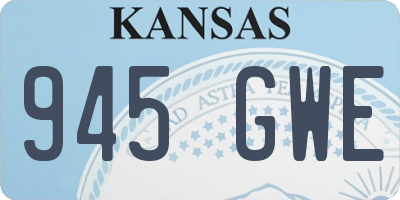 KS license plate 945GWE